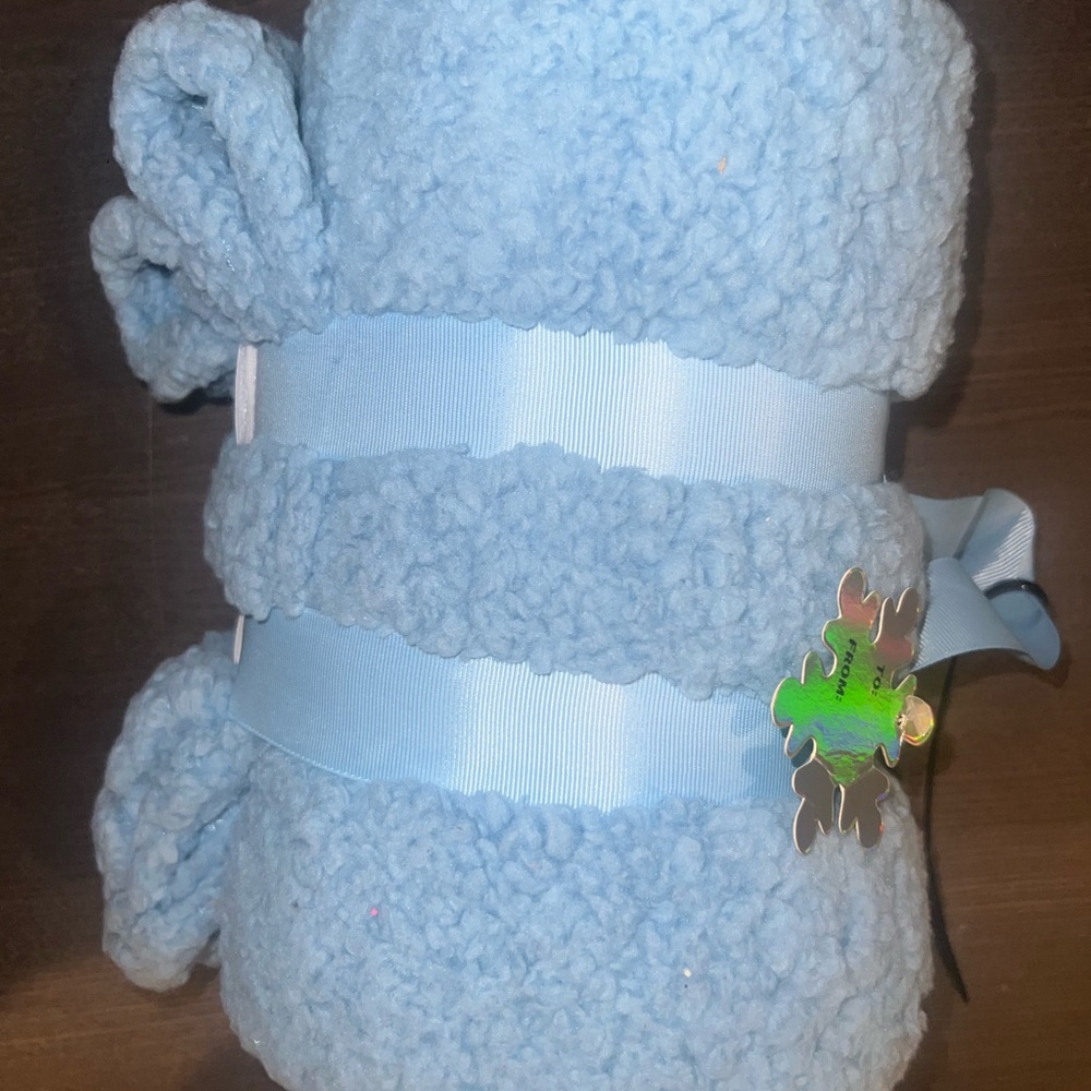 Cozy Blue Fleece Blanket